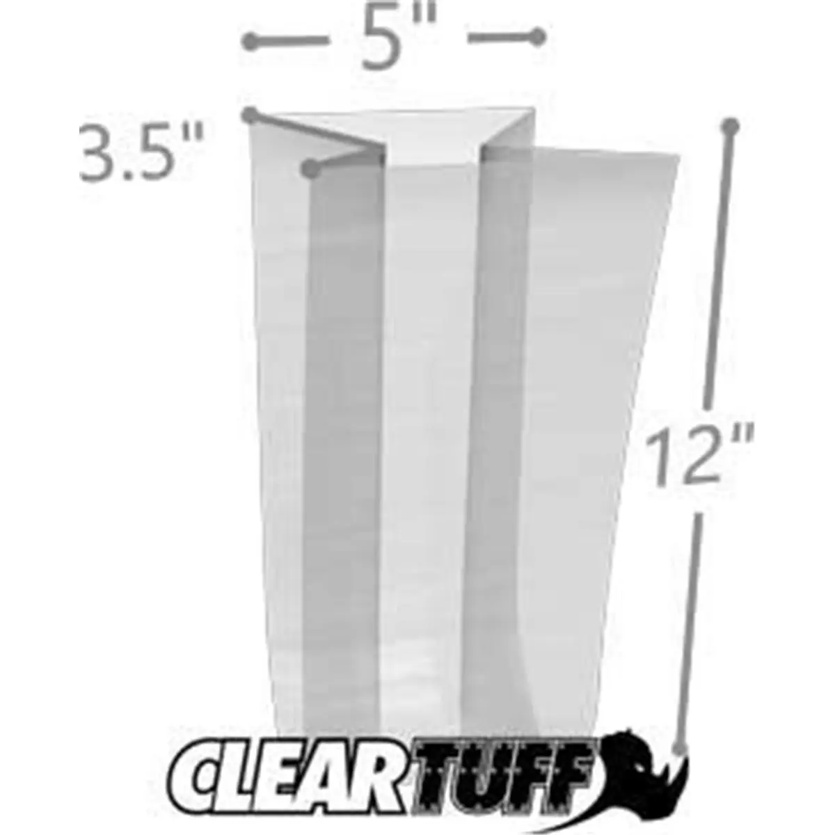 International Plastics  5 x 3.5 x 12 in. 1 Mil Clear Gusseted Poly Bags - Case of 1000, 1000 Pcs, Expandable, Side Gusset