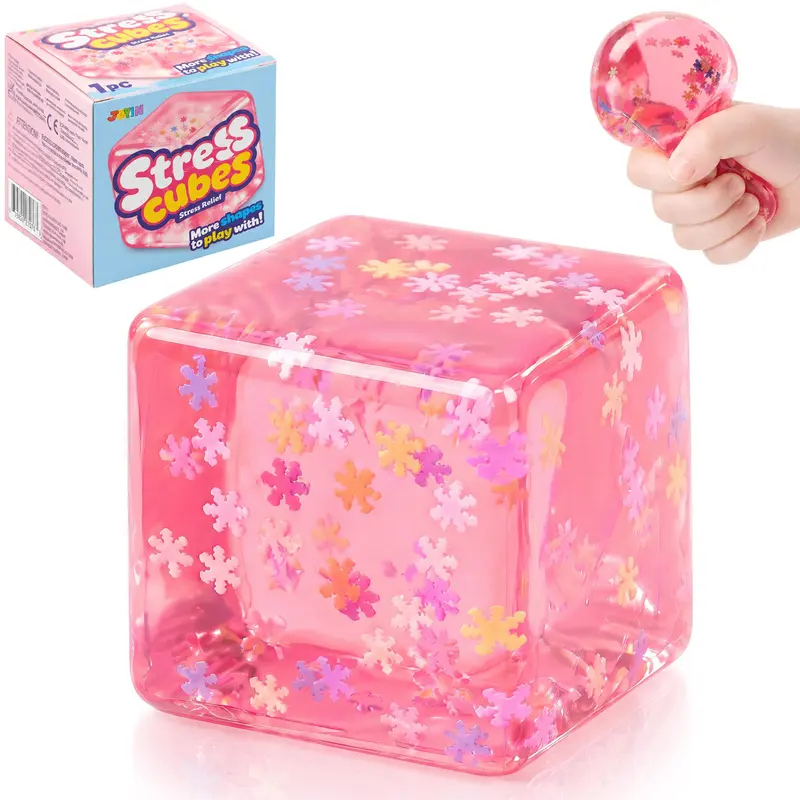 <Auction>JOYIN Pink Snowflake Cube Stress Relief Toy