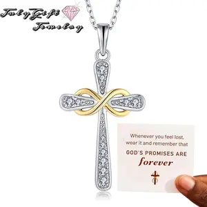 Cross Infinity Necklace for Women, Suitable for Festival Vacation and Holiday