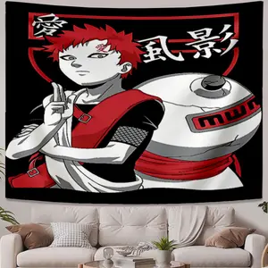 Printed Tapestries Gaara from Naruto Cute For bedroom use
