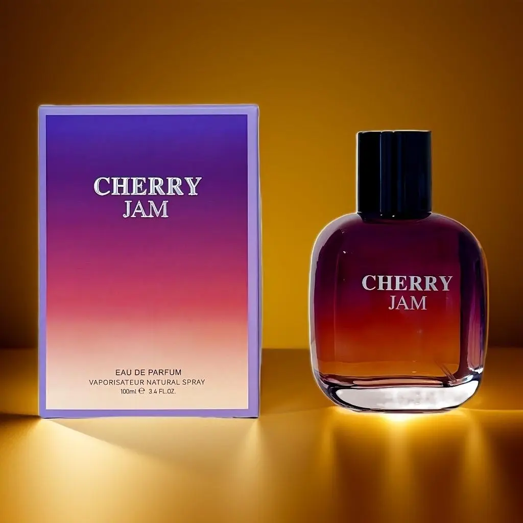 Charming Cherry Jam Unisex Eau de Parfum (EDP) - 3.4oz/100ml Daily Fruit Fragrance, Top Notes: Cherry, Plum, Vanilla, Juicy Unisex Fragrance, Ideal for Holiday Gifting & Everyday Use, Women's Perfume Option, Daily Fragrance
