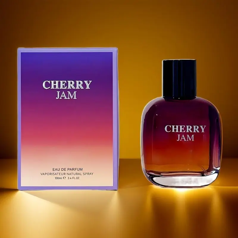 Charming Cherry Jam Unisex Eau de Parfum (EDP) - 3.4oz/100ml Daily Fruit Fragrance, Top Notes: Cherry, Plum, Vanilla, Juicy Unisex Fragrance, Ideal for Holiday Gifting & Everyday Use, Women's Perfume Option, Daily Fragrance