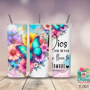 Christian Themed 20oz Tumbler, "Dios Tiene un Plan" Inspirational Drinkware