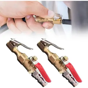 Air Blow Gun Nozzle for Tire Inflation Tire Inflator Chuck Air Nozzle Blow Gun Air Compressor Tire Inflator Attachment (2pcs)