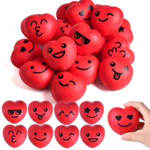 18PCS Heart Stress Relief Balls for Boys and Girls Valentine's Party Favors Gift Prizes
