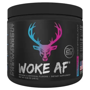 Bucked Up Woke Af Pre-Workout Powder, Increase Energy, Rocket Pop, 333mg Caffeine, 20 Servings