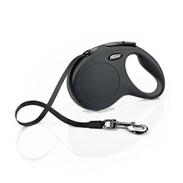 Flexi 840317107692 Medium Classic Tape Leash, Black - 55 oz & 16 ft.