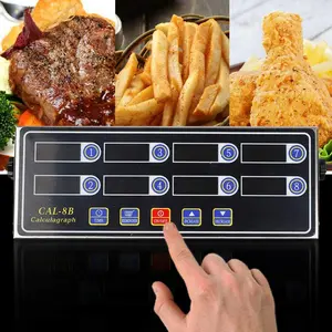 8 Channel Kitchen Timer Clock Digital Commercial Countdown Timer Restaurant Timer Cooking Calculagraph Loud Alarm Food Cooking Set Utensils