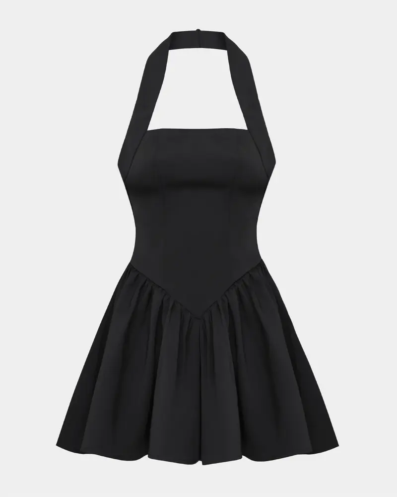 halter mini dress glassons - TikTok Shop
