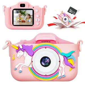 Kids Educational Toy Digital Camera, Space Cat Design, Memory Card Supported, Multiple Style Options, Perfect Birthday & Holiday Gift for 3-12 Year Olds