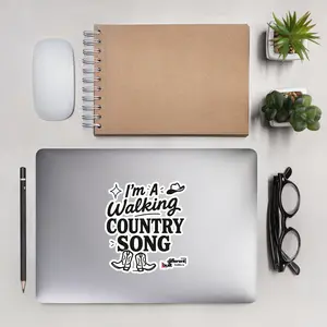 Walking Country Song Bubble-Free Stickers