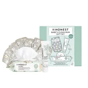 The Honest Company, Babe'S Clean Bum Infant Gift Set, Includes: Dipaers, Wipes, Diaper Rash Cream