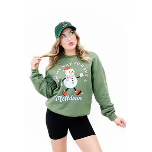 "On My Way...Melt Down"Snowman Graphic Sweatshirt