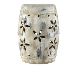 Ilia, 19 Inch, Cement Garden Stool by Valerie Ilia, 19 Inch, Cement Garden Stool by Valerie