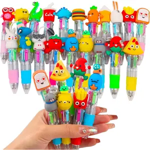 20Pcs Mini Multicolor 4-in-1 Cute Pens Bulk for Kids, Fun Kawaii Ballpoint Pens for Birthdays and Children's Party Favors Gifts Teacher School Supplies