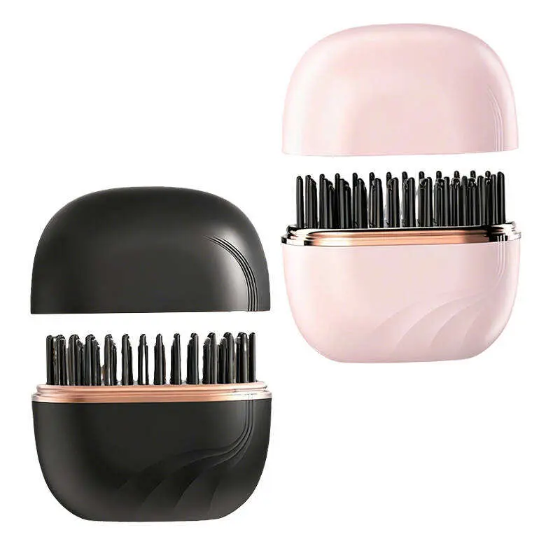 Cordless Hair Straightener Brush with 3 Temp Settings, Portable USB-C Rechargeable Hot Comb, Anti-Scalding Styling Tool for Home & Travel