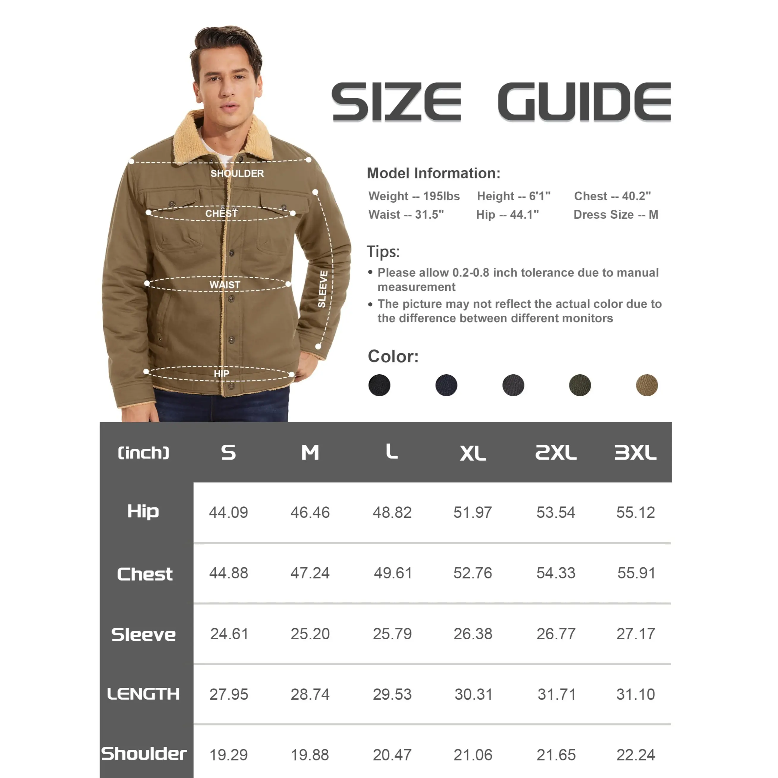 MAGCOMSEN Men's Sherpa Lined Soft Fabric Longsleeves Winter Trucker Cargo Jacket, Warm Multi-Pocket Collared Cotton Fleece Coats, Casual Outdoor Menswear Tops (Khaki Beige),sohochic