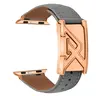 Fashionable Leather Watch Strap, Litchi Grain Texture, Letter-Engraved Clasp, Fashionable Watch Accessories for All Seasons