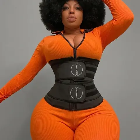 Sculpt Touch Snatch Workout Waist Trainer Belt | Double-Layer Rubber Waist Support for Fitness, Work & Everyday Wear Shapewear Womenswear Tops Breathable Basic