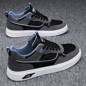 Men's Trendy Color Block Low Top Skateboard Shoes, Comfy Non Slip Durable Casual Walking Shoes For Men's Outdoor Activities, Summer