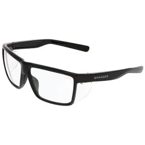 MCR Safety Swagger SR2 Safety Glasses Black with Clear Lenses