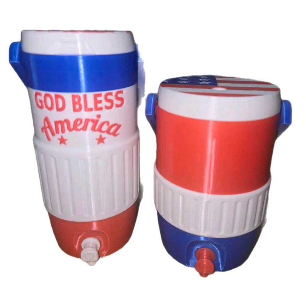12 oz Regular or Skinny USA-Made 3D-Printed Koozie for Cups & Bottles, Washable, Portable, Reusable (America's 250th Commemorative)