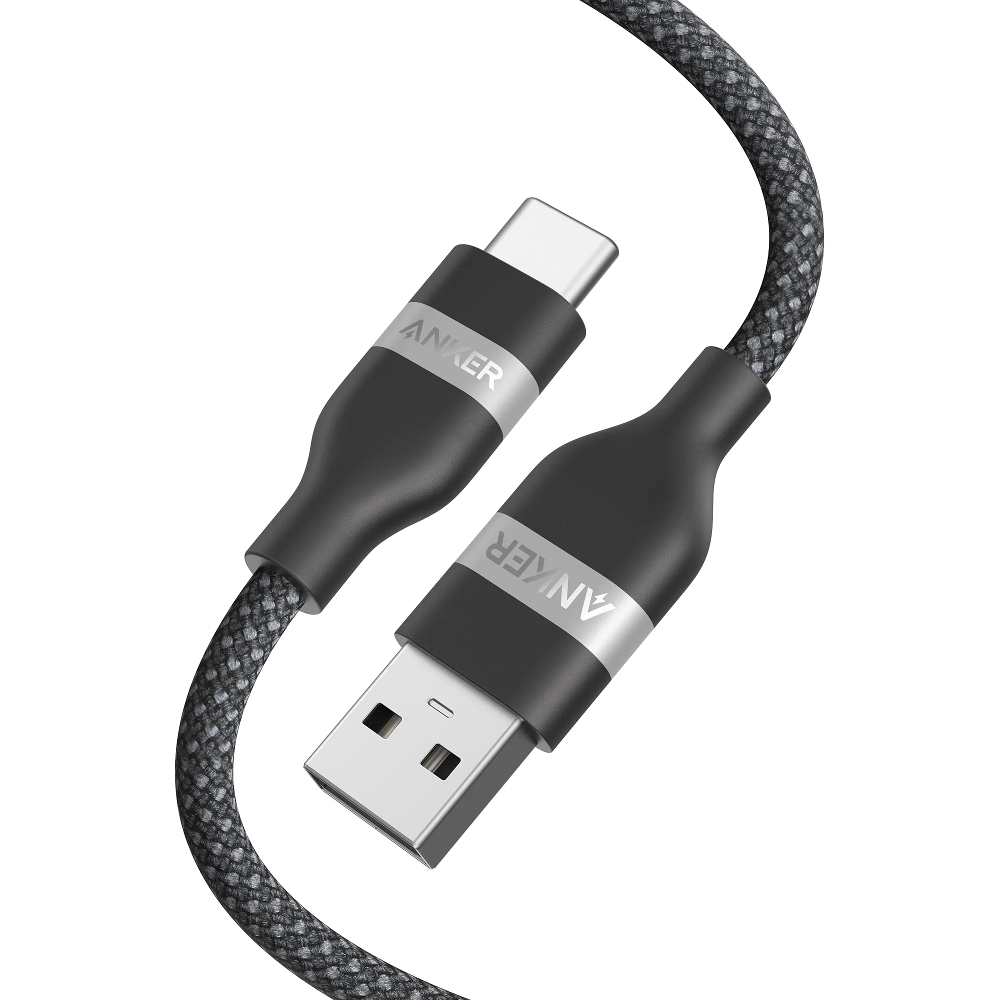 Anker USB-A to USB-C Charging Cable - Upcycled-Braided, 3ft/6ft Options, Compatible with Mobile Phones, Electronic Devices