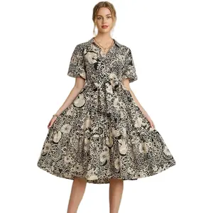 Umgee Full Size Mixed Print A-Line Tiered Midi Dress Plus Size Summer Statement Casual summertime Basic Hip