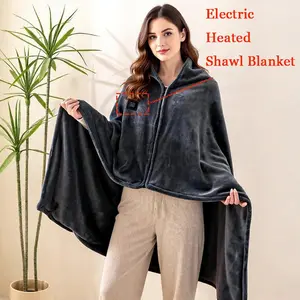 1pc Heated Shawl Blanket, Portable Zippered Heated Blanket, Cordless Heated Shawl, Three Heat Settings, Christmas Gift for Wife/Girlfriend/Mother, Valentine's Day Gift, Wearable Heated Blanket (Power Bank Not Included)