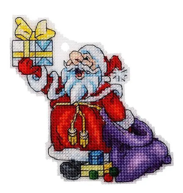 Santa Claus Counted Cross Stitch Kit by Alisena 8028A