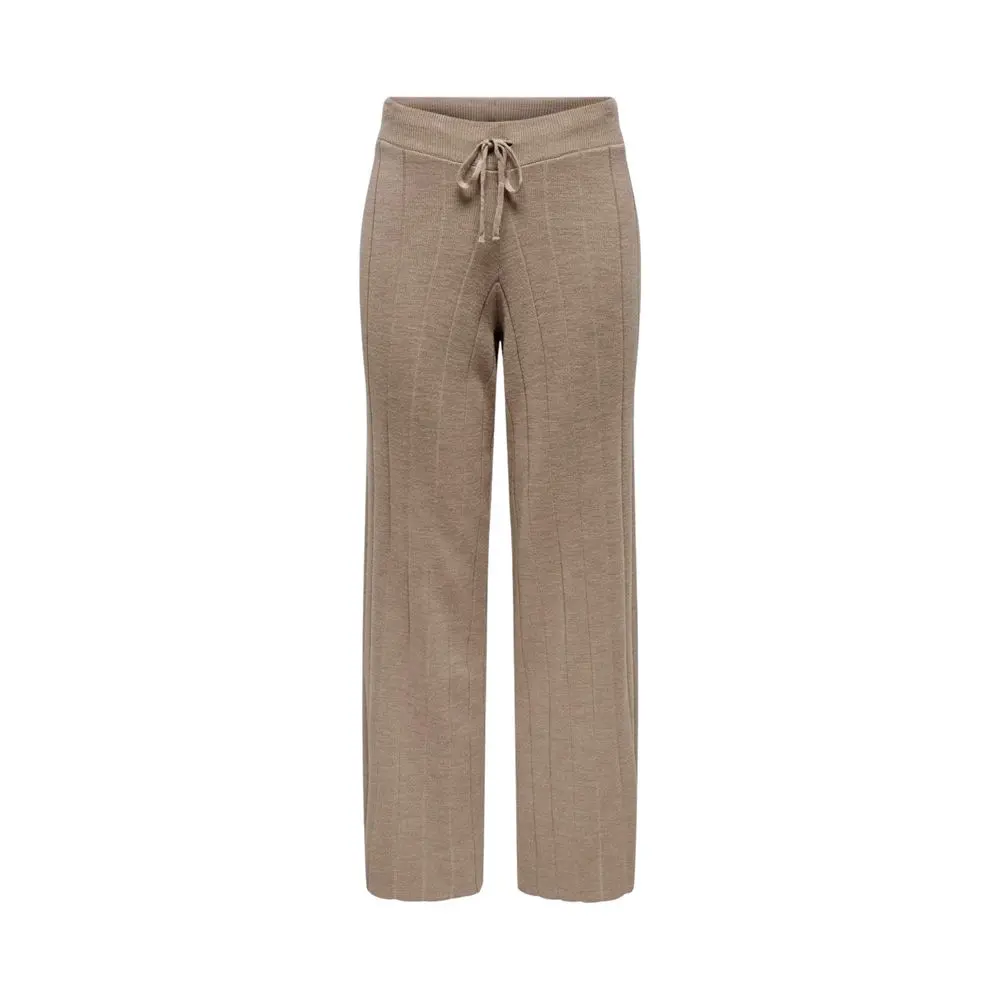 Beige Acrylic Jeans & Pant