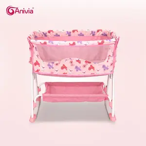 Anivia Brand Doll Rocking Bed, Adjustable Modes and Heights, Ideal Gift for Kids Aged 3+, Fits 11-18 Inch Dolls, Perfect for Holidays