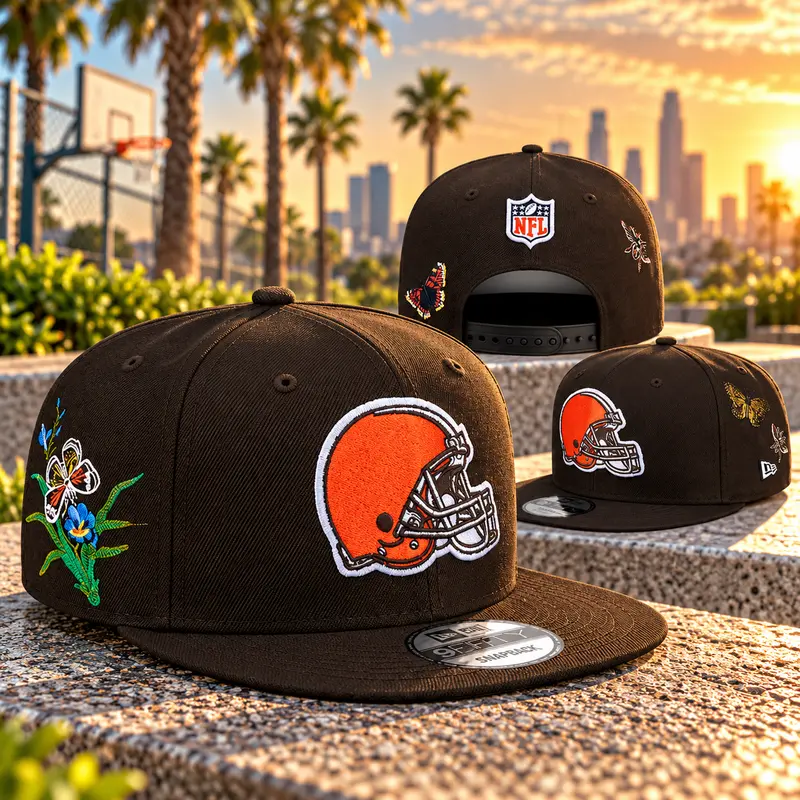 Cleveland Browns 2024 NFL Draft Snapback – Brown Team Hat, Football Fan Flat Brim Cap