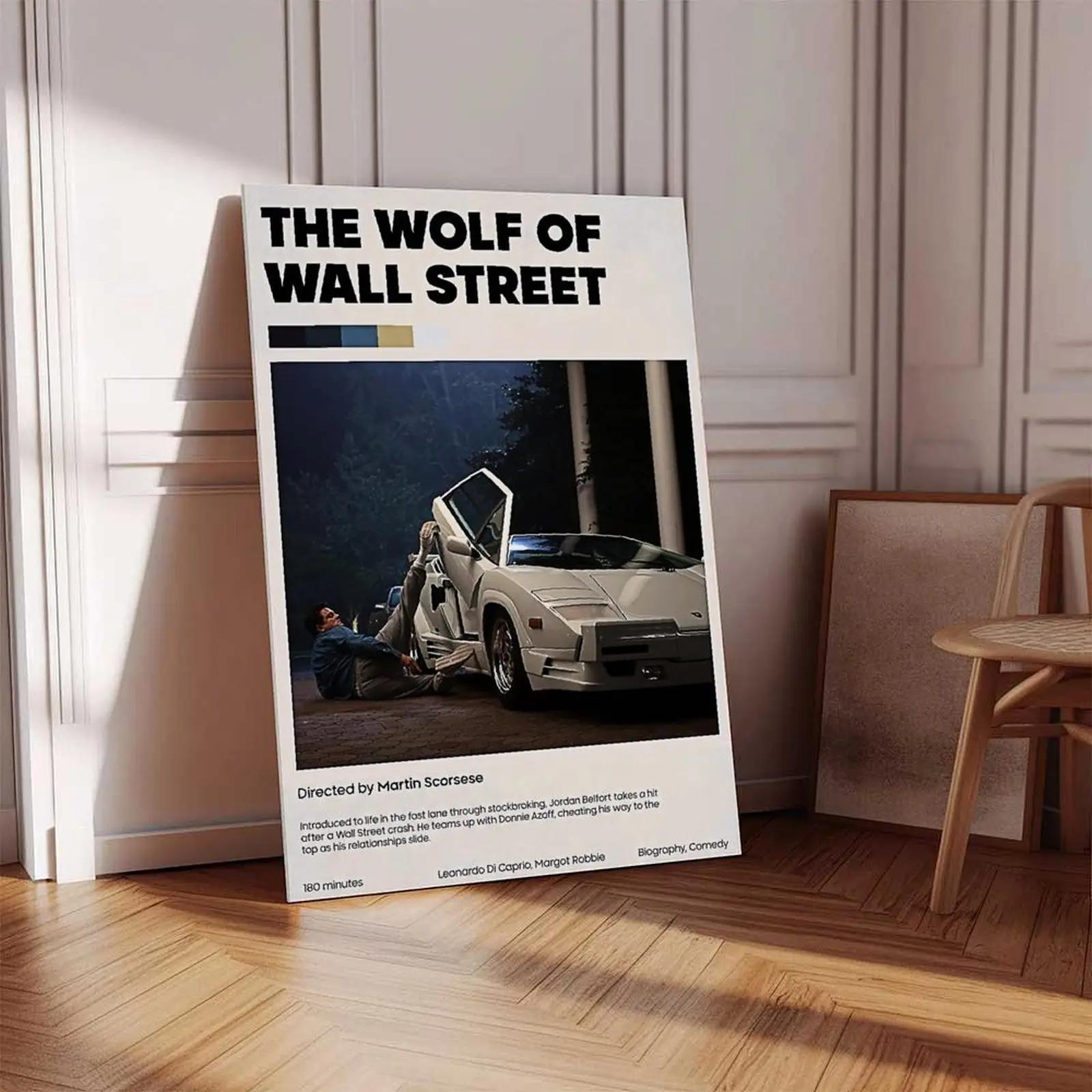 The Wolf of Street Poster Canvas Art Vintage Classic Movie Posters Prints for Living Room Decor wall
