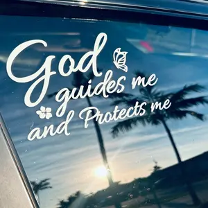 Sticker God Guide me - Religious Decorative Sticker Car.