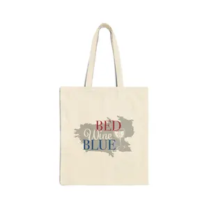Patriotic LOVE Tote Bag | Americana Flag Donut Heart Canvas Tote