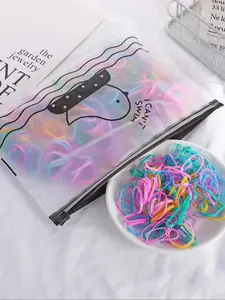 1000 Pcs Cute Colorful Hair Ties, Abs Disposable Hair Bands, Ponytail Hairstyle, Spring Colors, Perfect for Girls Daily Wear, Back-To-School Gift Pack
