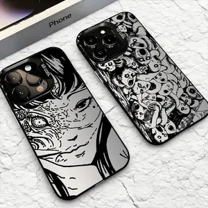 Unique Artistic Design Phone Case Horror Comics J-Junji Ito Phone Case for IPhone 17 16 15 14 13 12 11 Pro Max Air Matte Laser Aurora Shockproof Funda Protective Drop-proof Retro Stylish Gift
