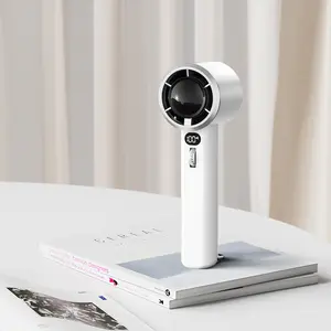 3000mAh Portable Handheld Fan 14000rpm High-Speed Manual Adjustment Mini Rechargeable Personal Fan with Digital Display for Travel Camping Outdoors Home Office