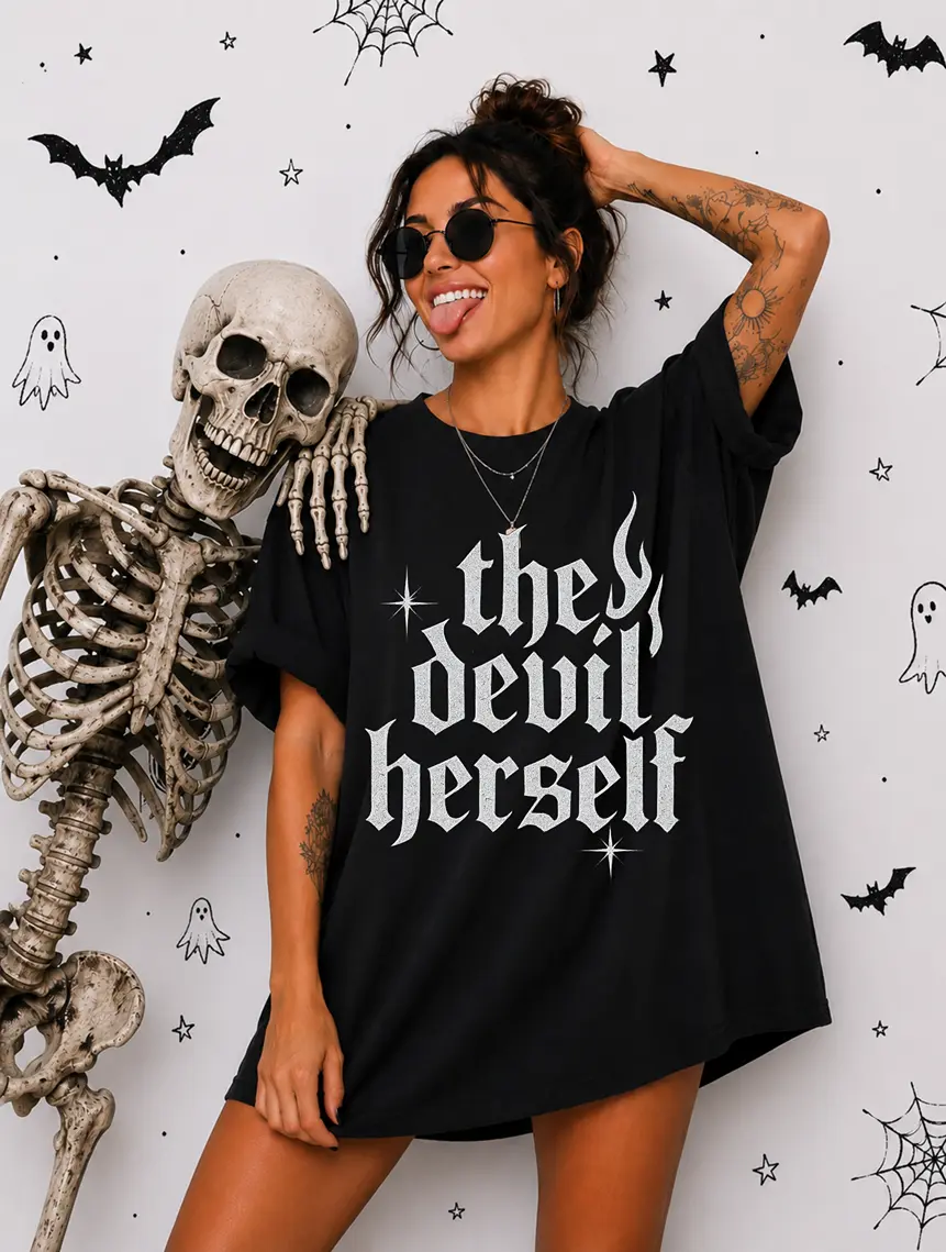 The Devil Herself Graphic Tee - My Haunted Space