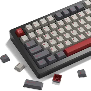 Double Shot PBT Keycaps Set 138 Cherry Profile Custom Keycaps 60 65 75 100 Percent for Retro Gaming Keyboard 61/64/68/84/87/100/104/108