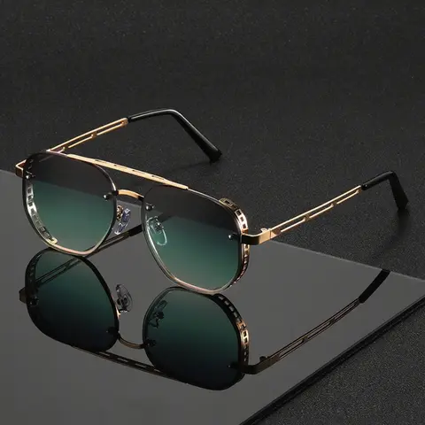Trendy Casual Aviator Modern Fashionable Sunglasses for Stylish Guys, Suitable for Men & Women, High-End Minimalist Design with Stainless Steel Frames, Available in Multiple Colors, Summer Trendy Sunglasses, Sun Protective Eyewear
