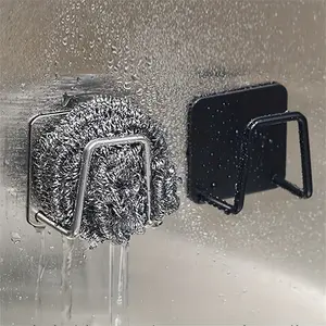 Stainless Steel Sponge Holder Rack, Durable Rust-Resistant for Kitchen Countertop, Bathroom, Office, Wall Mount or Freestanding Design, Space Saving Organizer