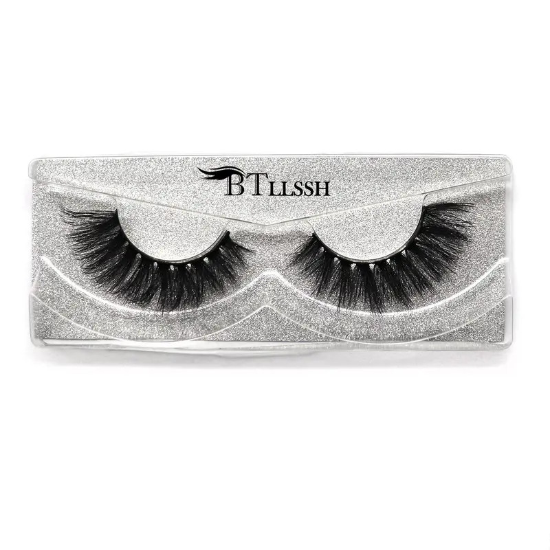Thick False Eyelashes, Volumized False Eyelashes, Volume Lashes, 1 Pair Long Fluffy D Curl False Eyelashes, Natural Curling Wispy Cat Eye Faux Cluster Strip Lashes, Lash Extensions Makeup for Daily