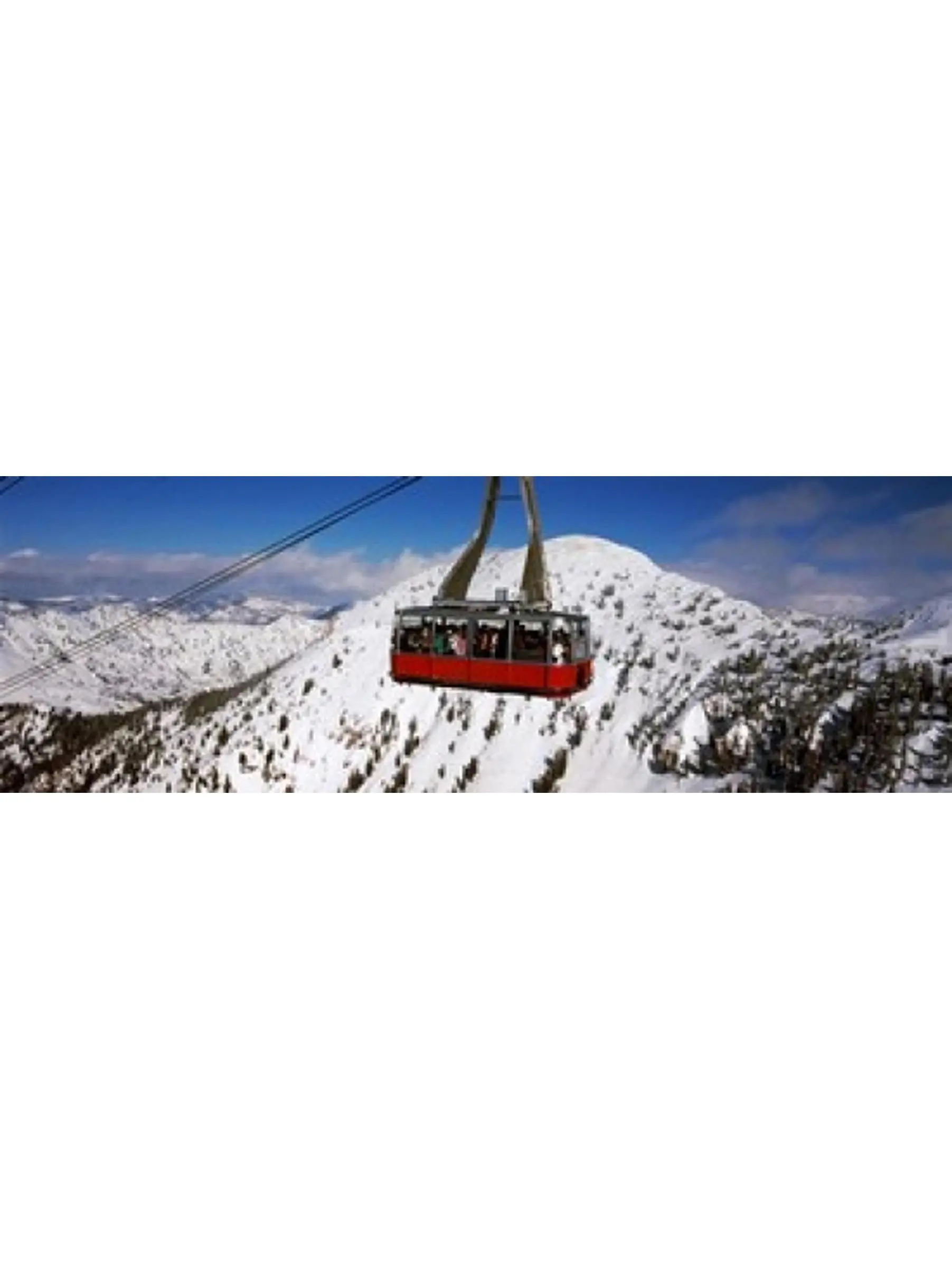 Snowbird Ski Resort Utah USA Overhead Cable Car Poster Print - 18x7 Home Decor Wall Art