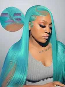 Long Straight Wigs for Women, Gorgeous Fluffy Wigs without Bangs, Synthetic Lace Front Glueless Wigs for Party, Daily Use