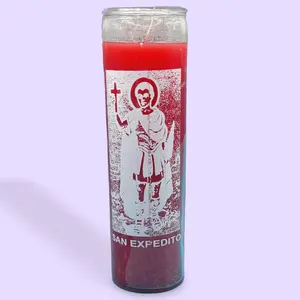 San Expedito Guede Limbo Red Candle, Home Decor for Room Decor