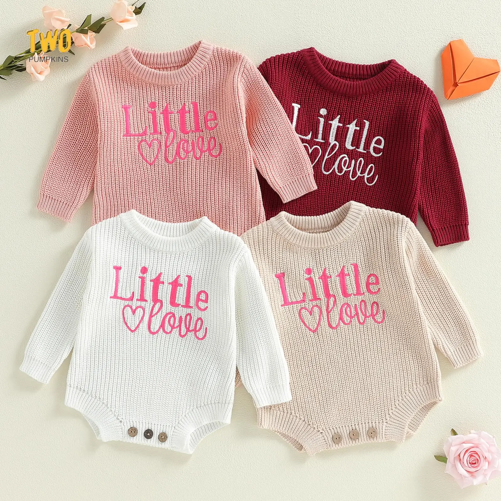 Newborn Baby Girl Boy Knit Sweater Letter/cartoon Embroidery Long Sleeve Pullovers Cute Fall Winter Clothes