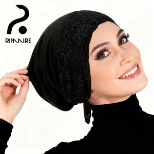 fashionable muslim Adjustable Women's Hijab Lace Undercap with Sweatband for Comfort and Style