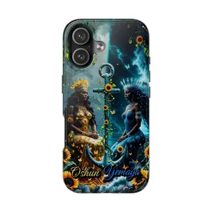 OSHUN Y YEMAYA Tough Phone Case Shockproof Protection with Polycarbonate Shell & Rubber Liner, Lightweight Design, Supports Wireless Charging 11 12 13 14 15 16 17